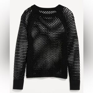 Old Navy | Black Seaside Open Knit Sweater (M)